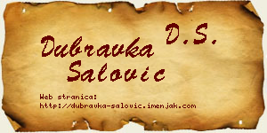 Dubravka Šalović vizit kartica